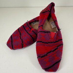 Pink Fabric/Fur Lined TOMS | 7